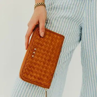 Lenni Large Zip Woven Wallet - Trudy's Trendy Boutique