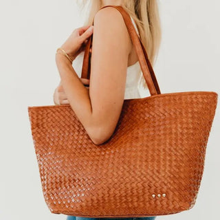 Woven Tiffany Tote Bag - Trudy's Trendy Boutique