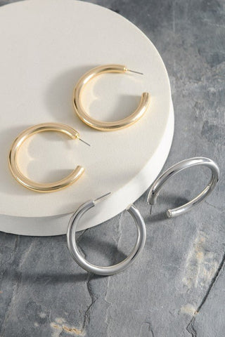 Classic Chunky Hoop Earrings - Trudy's Trendy Boutique