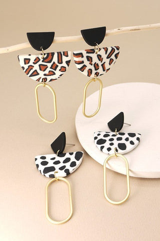 Clay Geo Shape Earrings - Trudy's Trendy Boutique