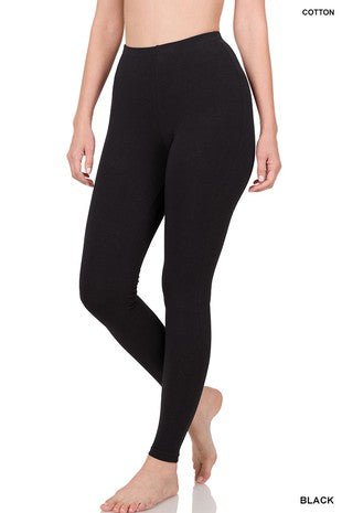 Cotton Black Leggings - Trudy's Trendy Boutique