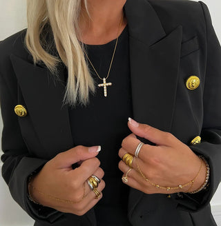 ChanSutt XL Diamond Cross Necklace - Trudy's Trendy Boutique