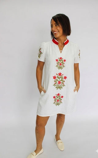 Garden Lane Embroidered Dress - Trudy's Trendy Boutique