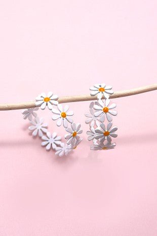 Daisy Hoop Earrings