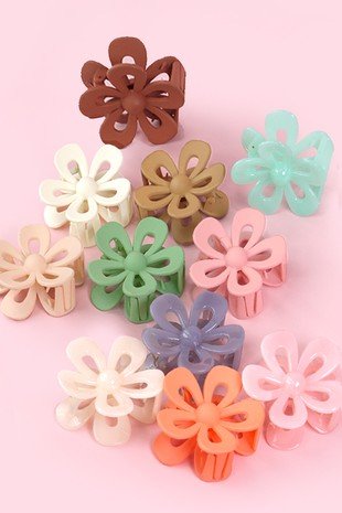 Open Flower Hair Claw Clips - Trudy's Trendy Boutique