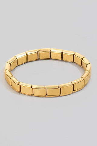 Metallic Rectangle Elastic Bracelet - Trudy's Trendy Boutique