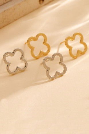 18K Stainless Tarnish Free Clover Earrings - Trudy's Trendy Boutique