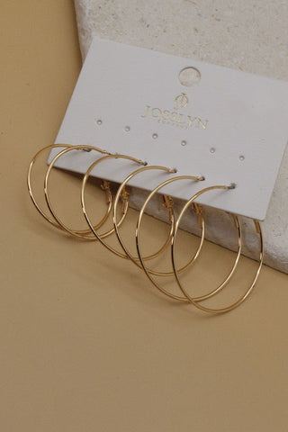 Classic Basic Trio Hoop Earrings - Trudy's Trendy Boutique