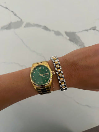 ChanSutt Pearl Beaded Two Toned Bracelet - Trudy's Trendy Boutique