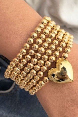 Ball Chain Heart Bracelet - Trudy's Trendy Boutique