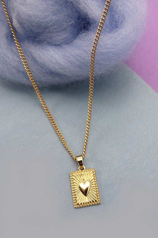 Heart On Card Necklace
