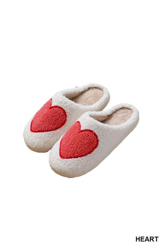 Soft Plush Heart Cozy Slippers - Trudy's Trendy Boutique