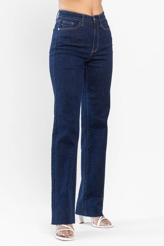 Judy Blue High Waist Vintage Straight/Dark Denim