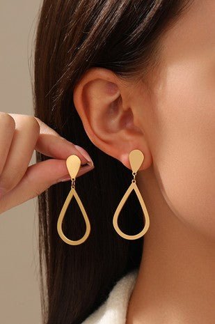 18K Stainless Waterproof Drop Earrings - Trudy's Trendy Boutique
