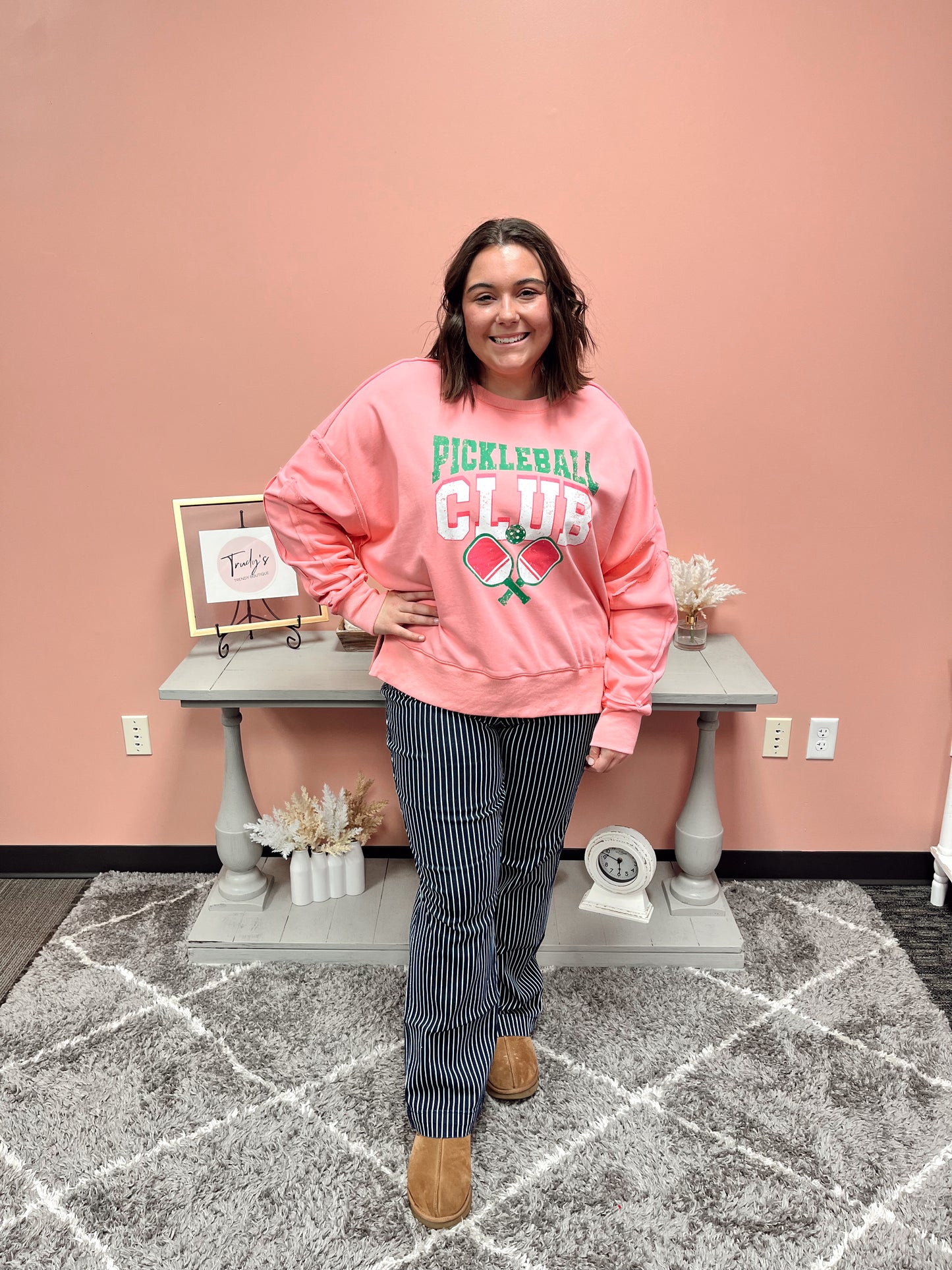 Pickleball Pink Crewneck