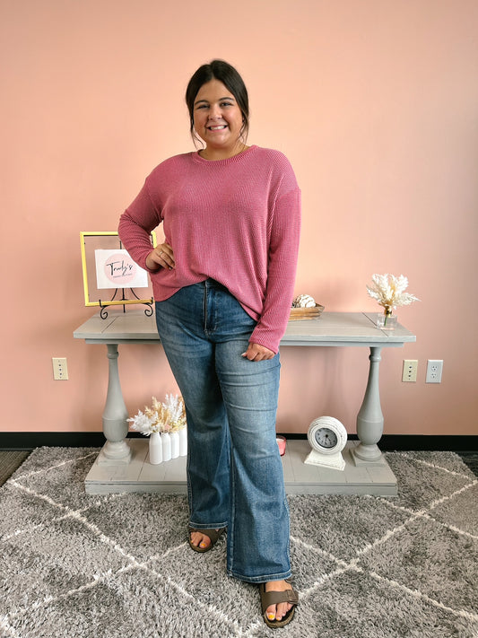 Urban Chic Long Sleeved Ribbed Top