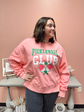 Pickleball Pink Crewneck - Trudy's Trendy Boutique