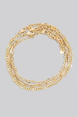 Mixed Layered Chains Bracelet
