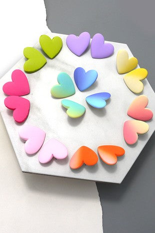 Valentines Heart Matte Earrings