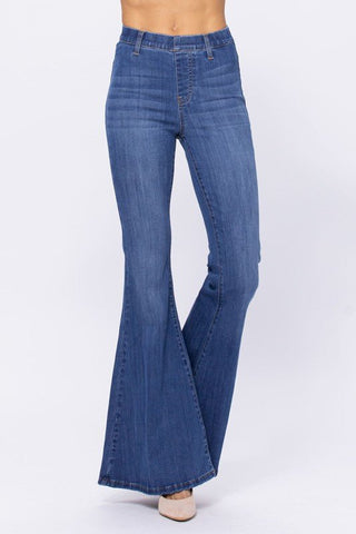 Judy Blue High Waist Pull On Flare/Curvy - Trudy's Trendy Boutique