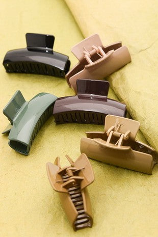 Rectangle Elevated Hair Claw Clips