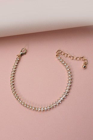 Navette Rhinestone Bracelet - Trudy's Trendy Boutique