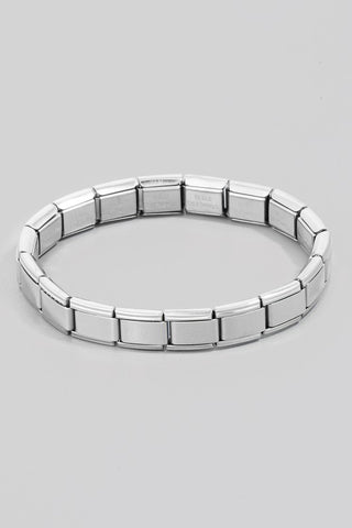 Metallic Rectangle Elastic Bracelet - Trudy's Trendy Boutique