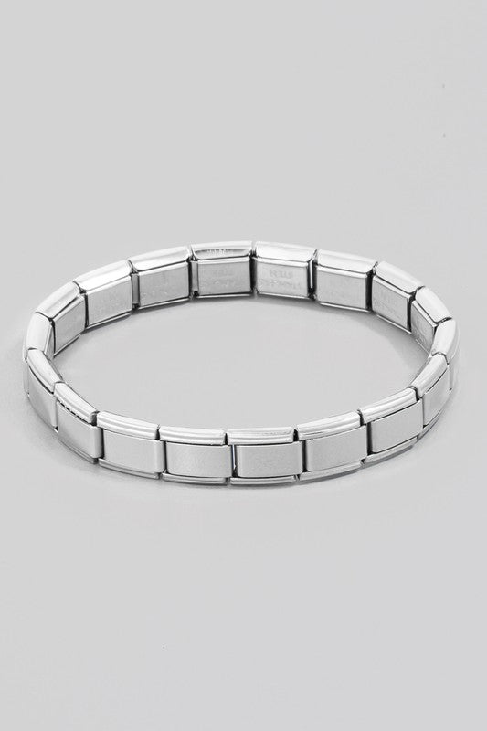 Metallic Rectangle Elastic Bracelet
