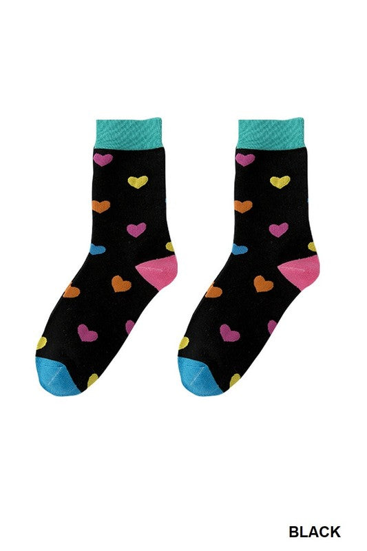 Heart Socks/Black