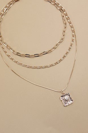 Square Pendant Multi Chain