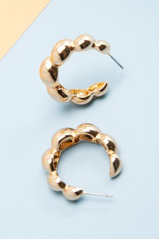 Twist Bubble Hoop Earrings