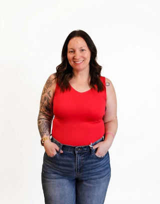 2 Way V - Neck/Scoop Seamless Tank - Trudy's Trendy Boutique