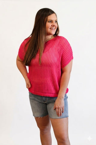Aria Crochet Knit Sweater - Trudy's Trendy Boutique