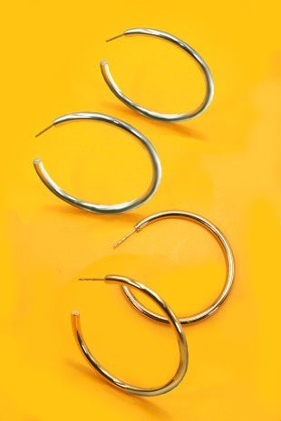 18K Stainless Steel Waterproof Hoops - Trudy's Trendy Boutique