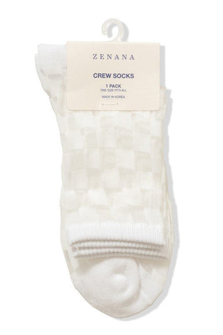 Fashion Checkered Sheer Mesh Socks - Trudy's Trendy Boutique