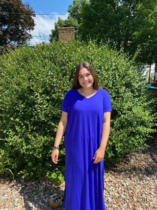 Bright Blue Maxi Dress - Trudy's Trendy Boutique