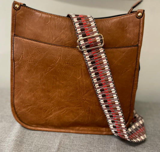 Brown Front Slip pocket Crossbody