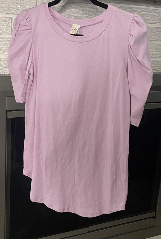 Lavender Puff Sleeve Top