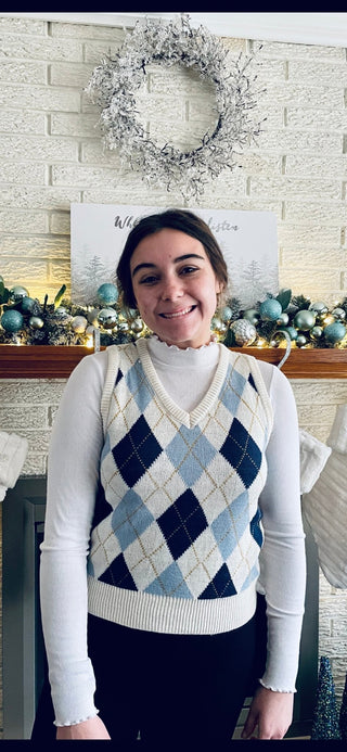 Argyle Sweater Vest - Trudy's Trendy Boutique